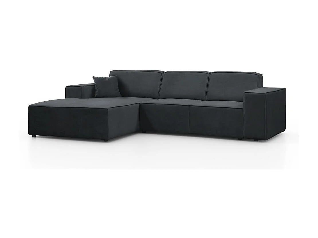 CANAPE sans fonction sommeil Pedro L gris foncé gauche