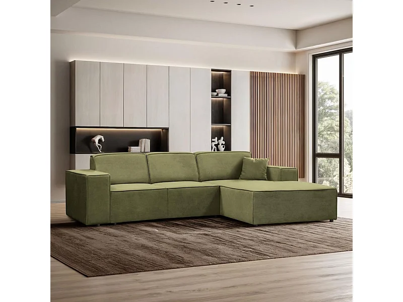 CANAPE sans fonction sommeil Pedro L vert clair à droite