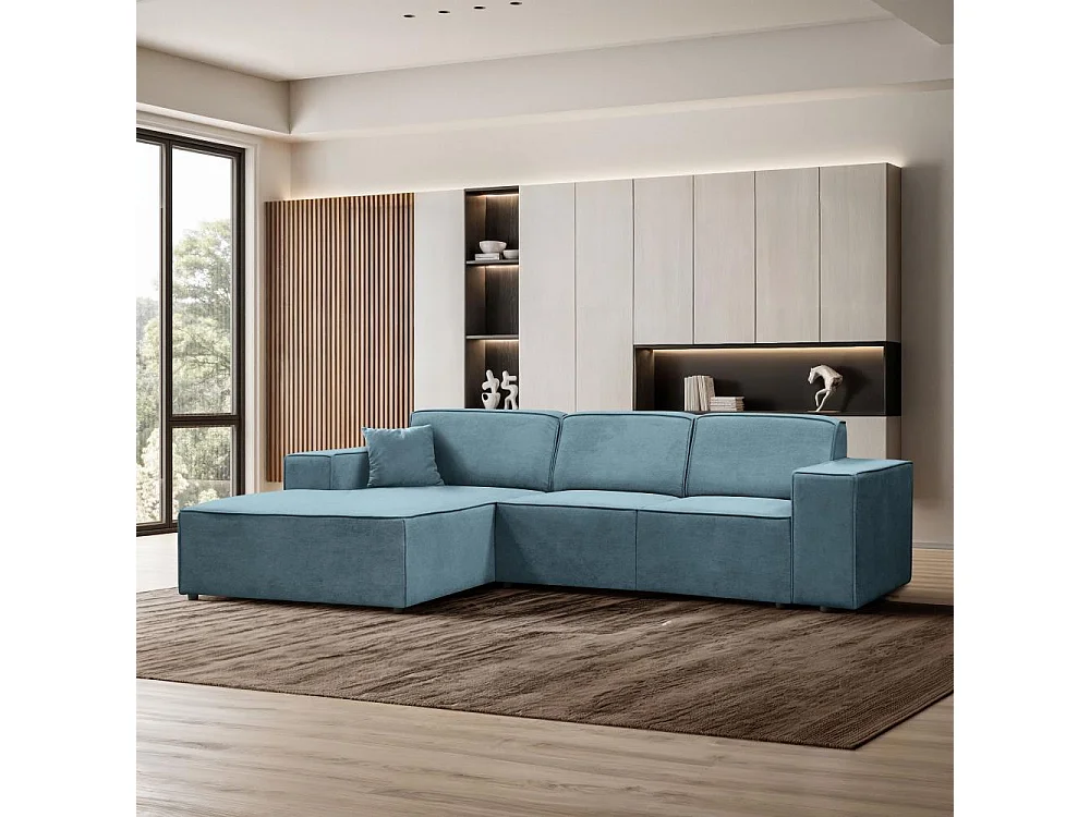 Hoekbank zonder slaapfunctie Pedro L lichtblauw links