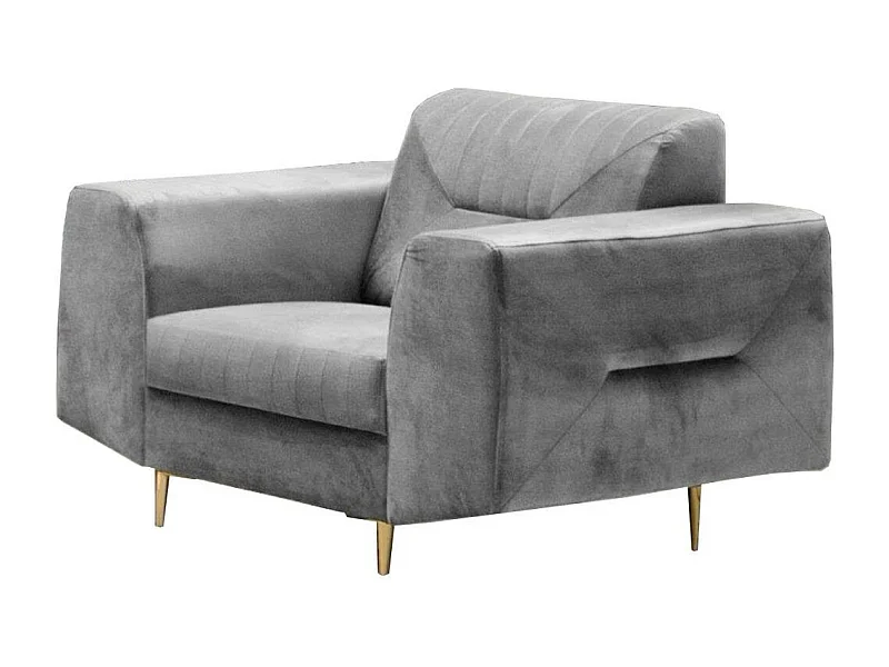 RELAXSESSEL Venezia hellgrau mit goldenen Beinen