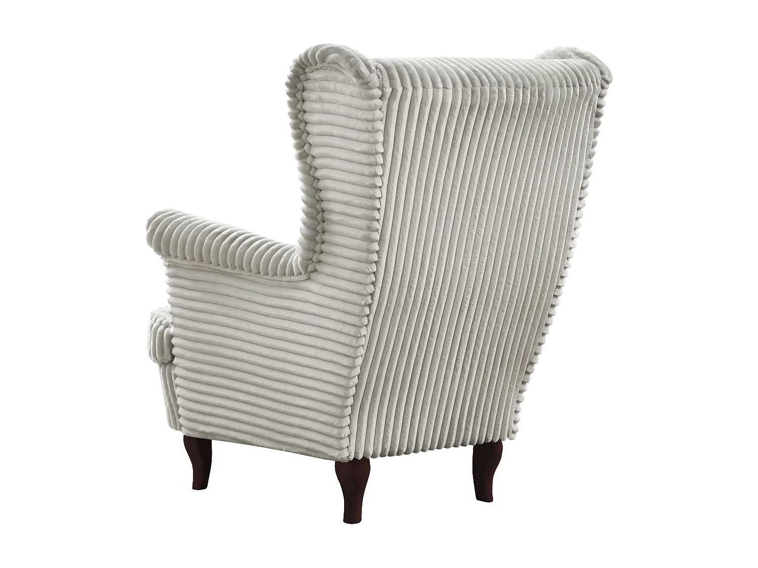 RELAXSESSEL Felix Hellbeige mit Wenge Beinen Cordstoff