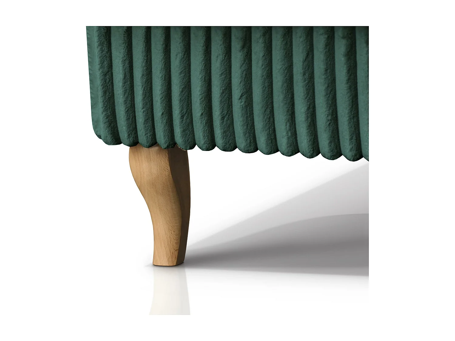 RELAXSESSEL Felix Grün mit Buchenbeinen Cordstoff