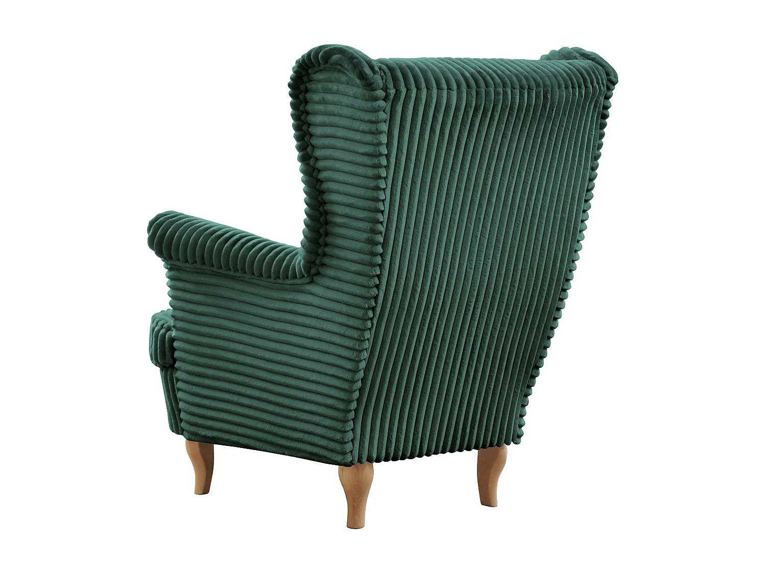 RELAXSESSEL Felix Grün mit Buchenbeinen Cordstoff