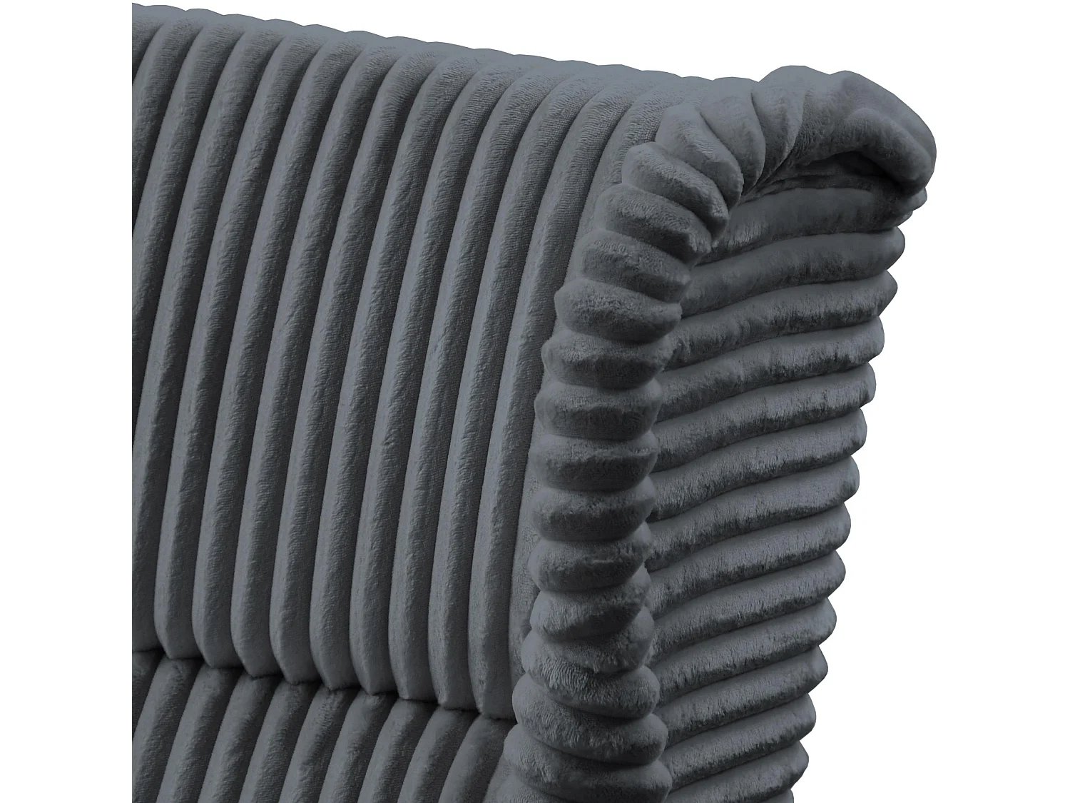 RELAXSESSEL Felix Dunkelgrau mit Wenge Beinen Cordstoff