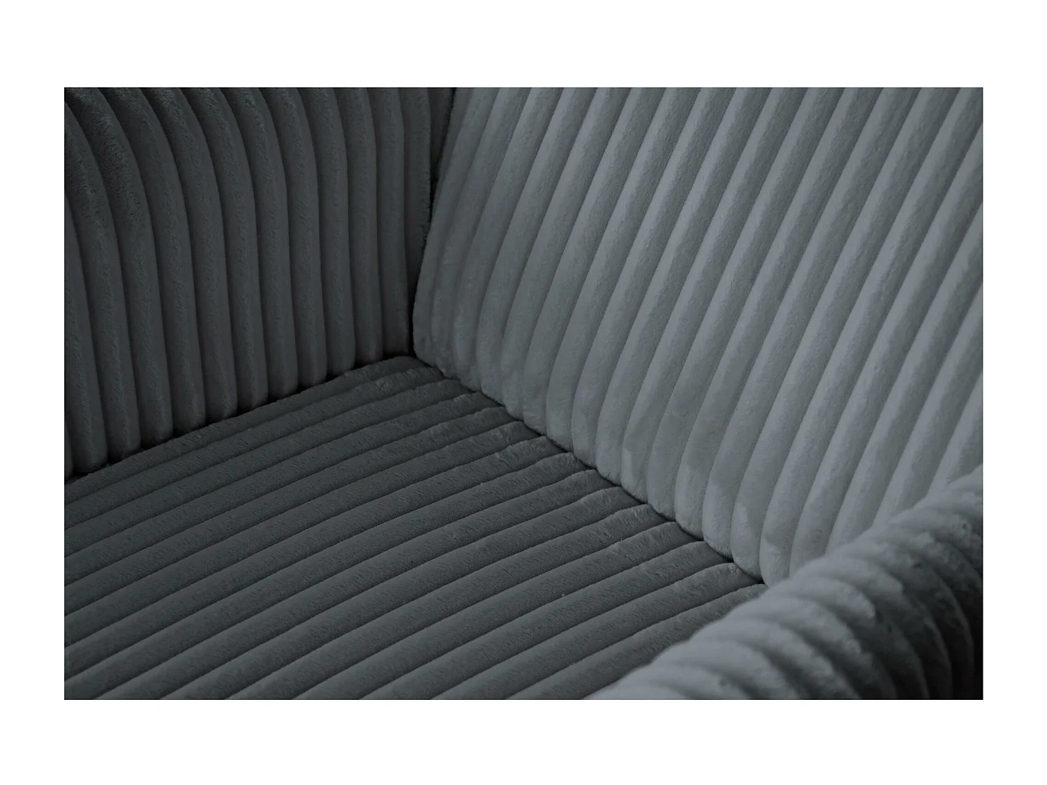 RELAXSESSEL Felix Dunkelgrau mit Wenge Beinen Cordstoff