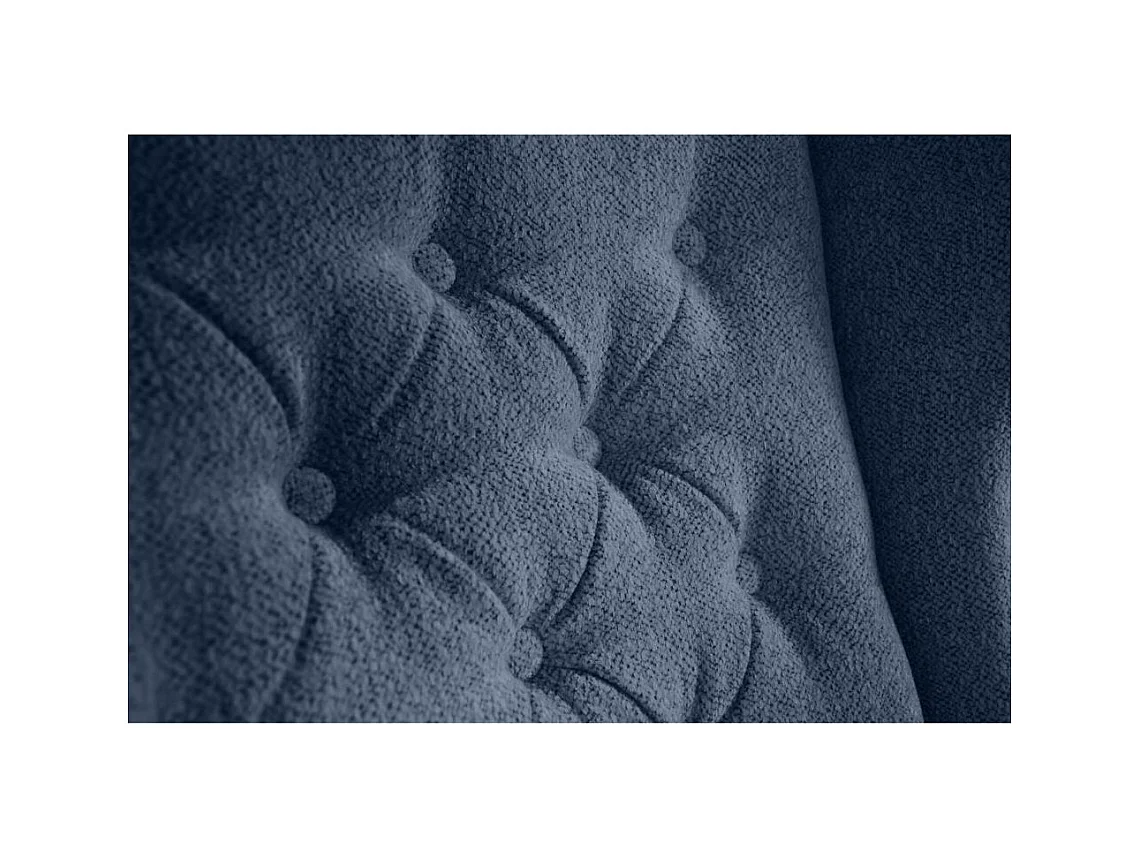 CHESTERFIELD-SESSEL Falco dunkelblau mit Buche Holzbeinen