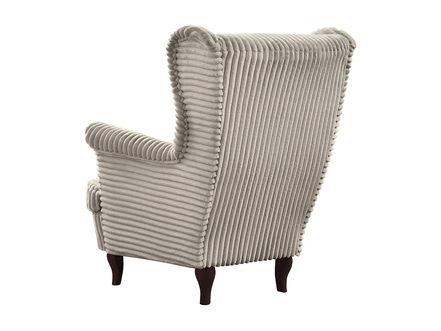 RELAXSESSEL Felix Beige mit Wenge Beinen Cordstoff