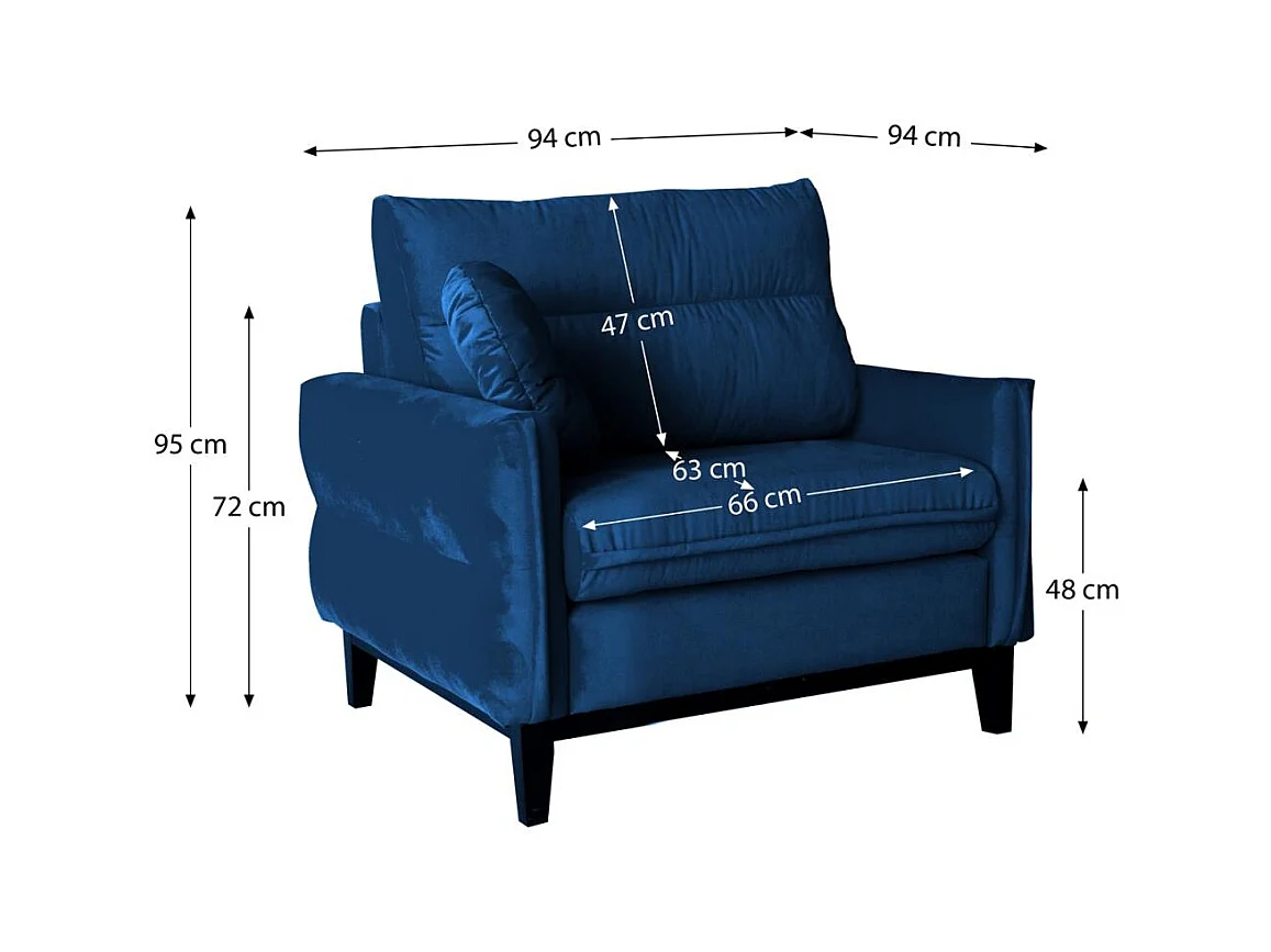 RELAXSESSEL Belweder Velours dunkelblau