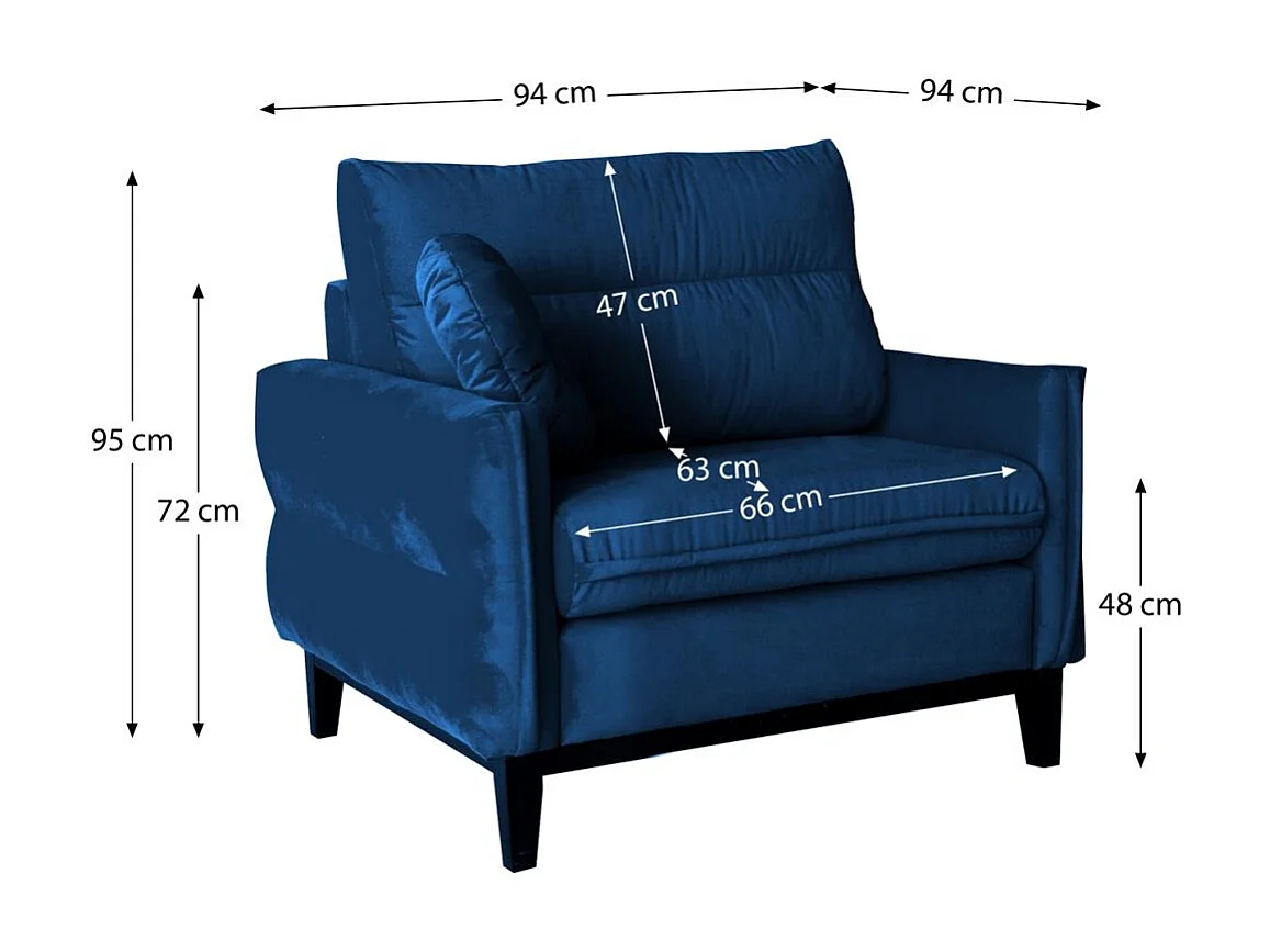 RELAXSESSEL Belweder Velours dunkelblau