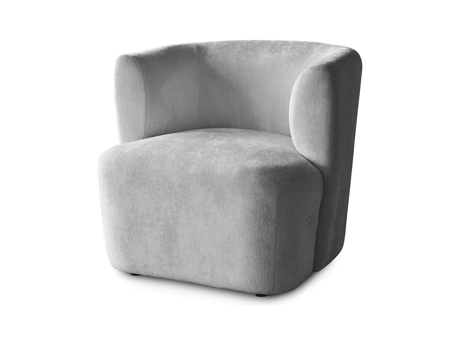FAUTEUIL Nori gris clair velours
