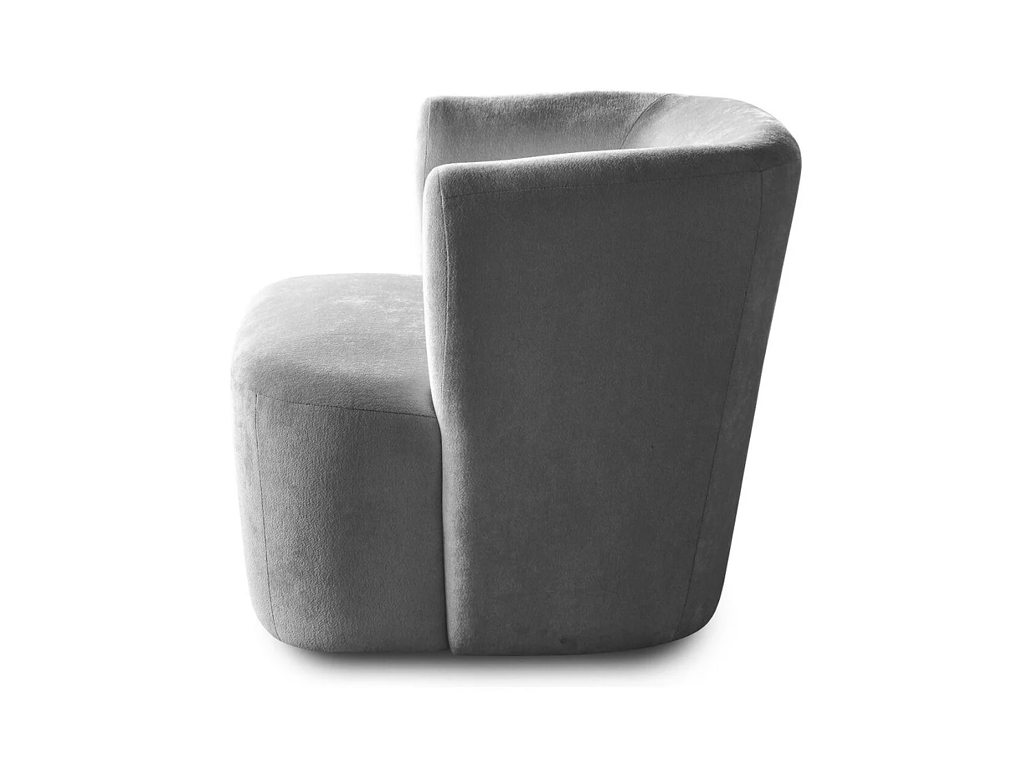 FAUTEUIL Nori gris clair velours
