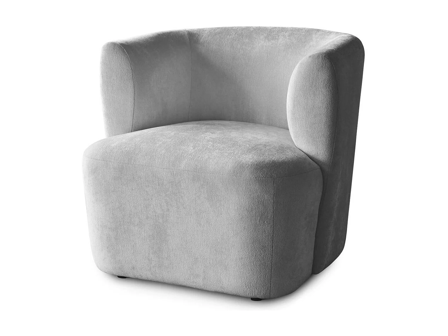 FAUTEUIL Nori gris clair velours