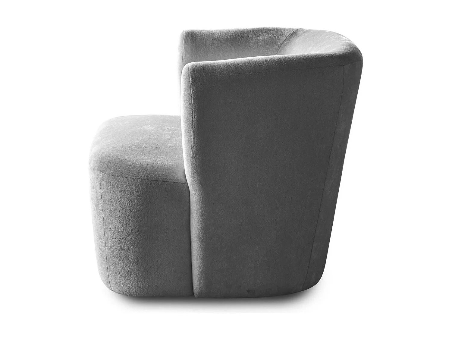 FAUTEUIL Nori gris clair velours