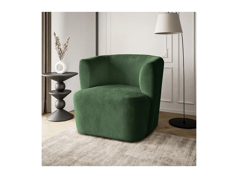 FAUTEUIL Nori vert foncé velours