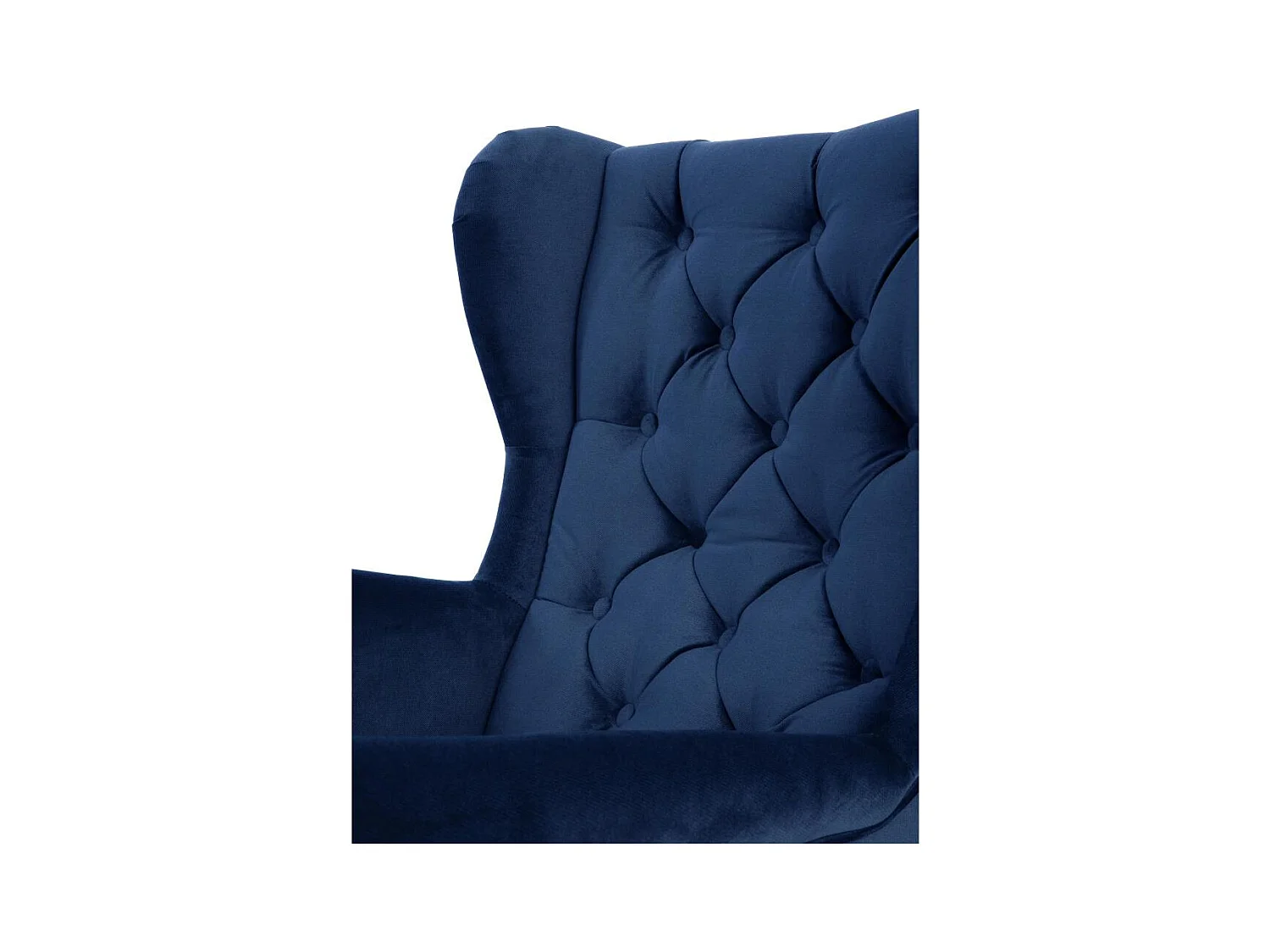CHESTERFIELD-SESSEL Falco marineblau mit Holzbeinen