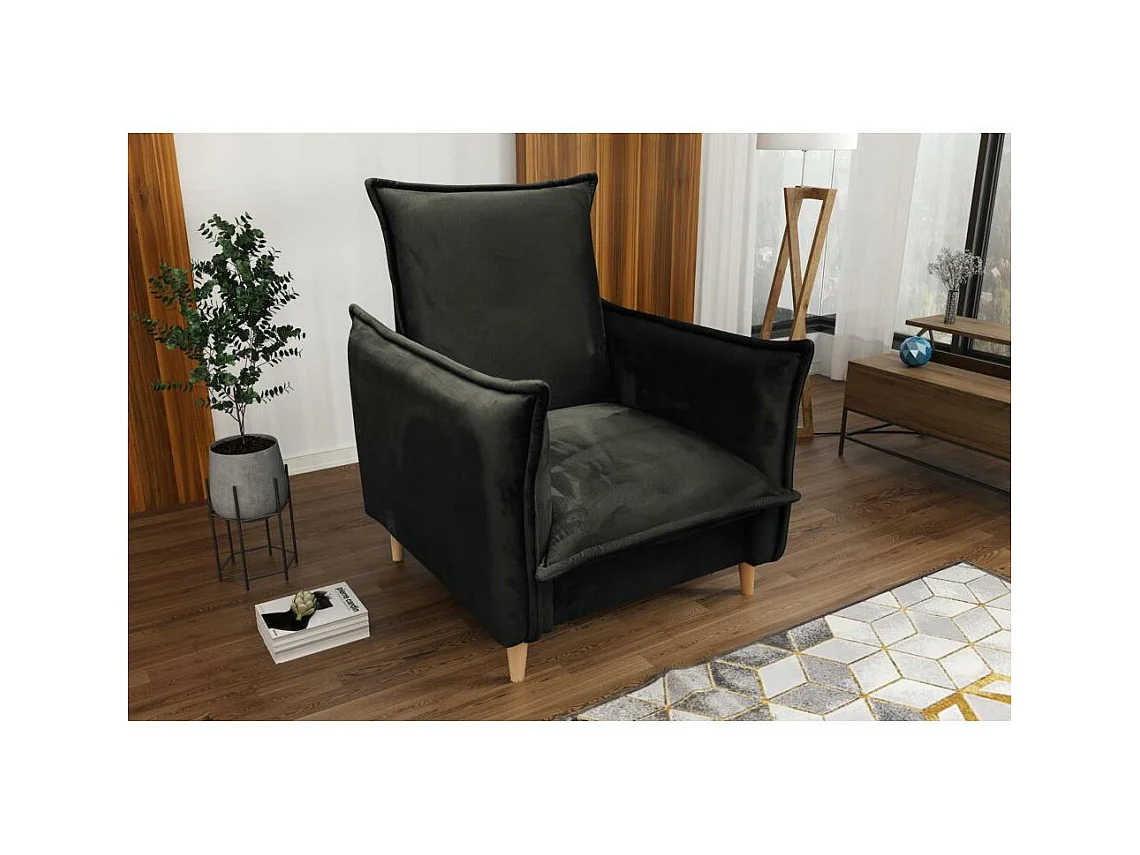 RELAXSESSEL Pillow dunkelgrau mit Buchenbeinen