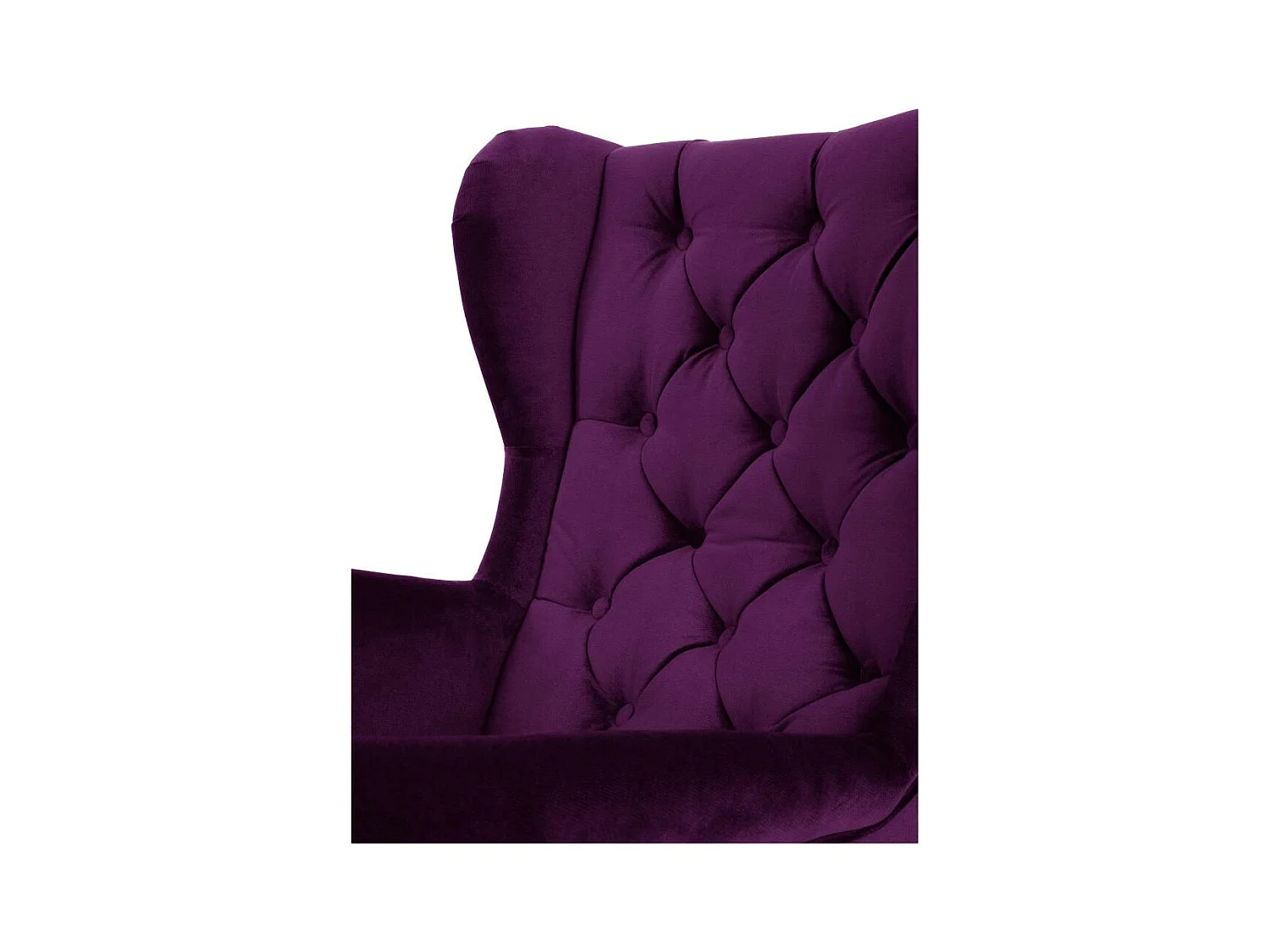 CHESTERFIELD-SESSEL Falco violett mit Holzbeinen