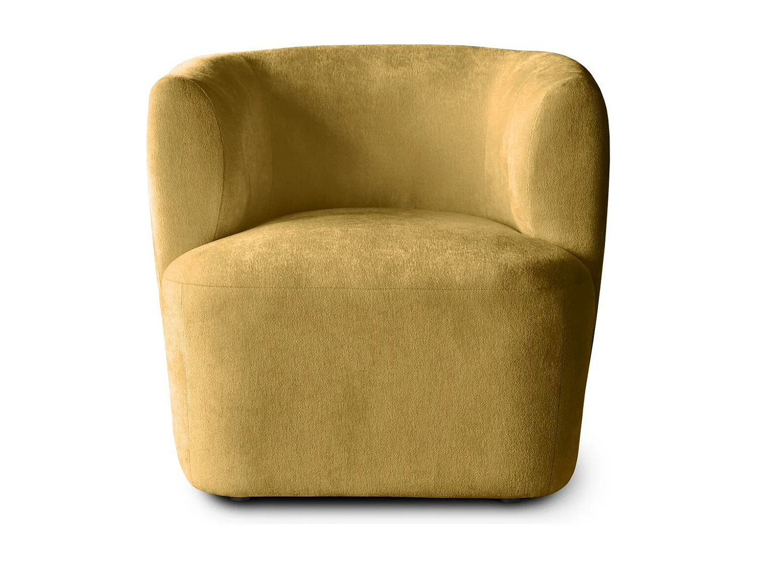 FAUTEUIL Nori jaune moutarde velours