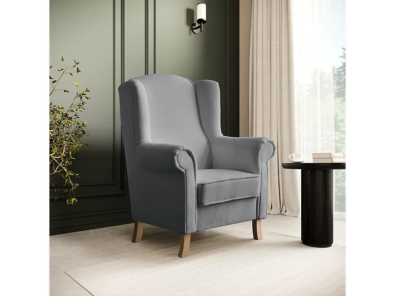 OHRENSESSEL Leonardo grau boucle-stoff