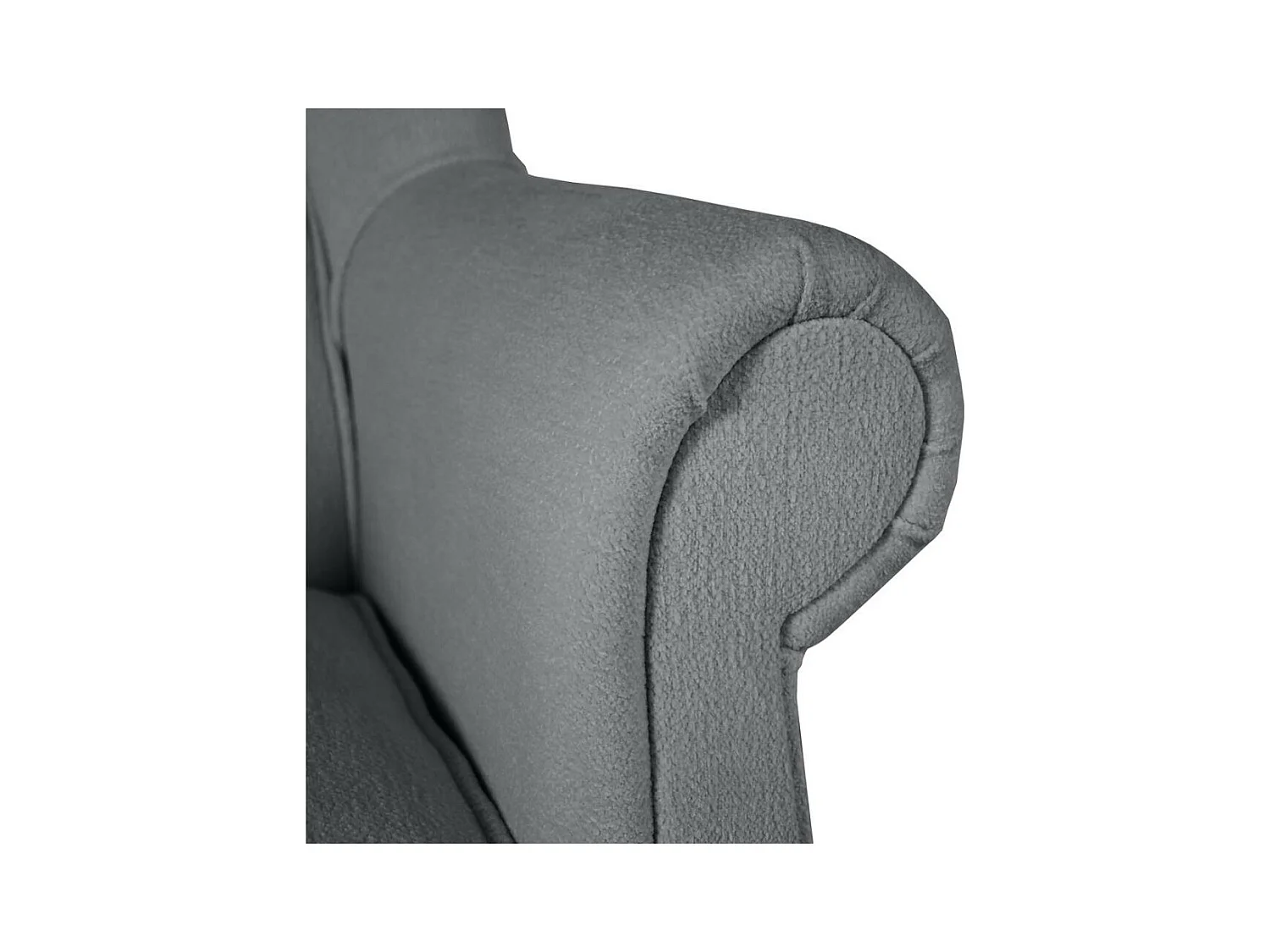 OHRENSESSEL Leonardo grau boucle-stoff