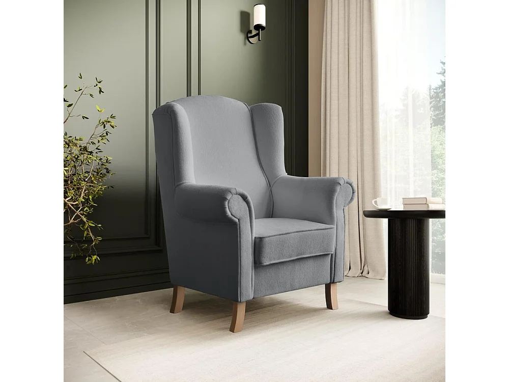 OHRENSESSEL Leonardo grau boucle-stoff