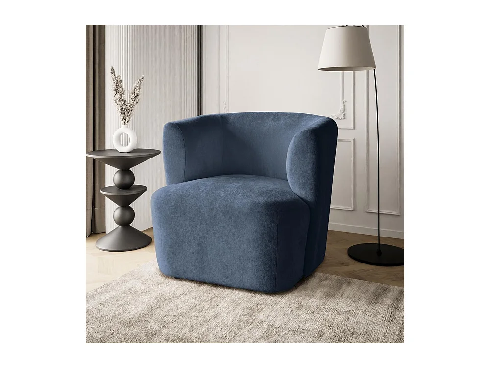 FAUTEUIL Nori bleu foncé velours