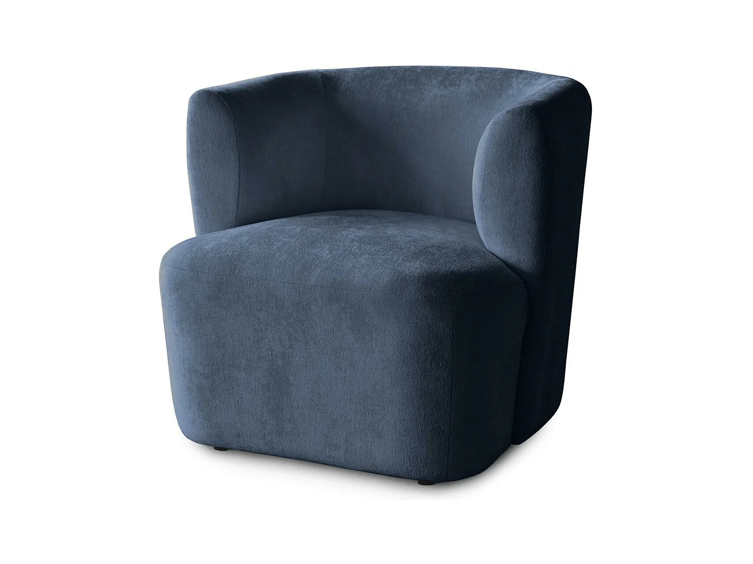 FAUTEUIL Nori bleu foncé velours