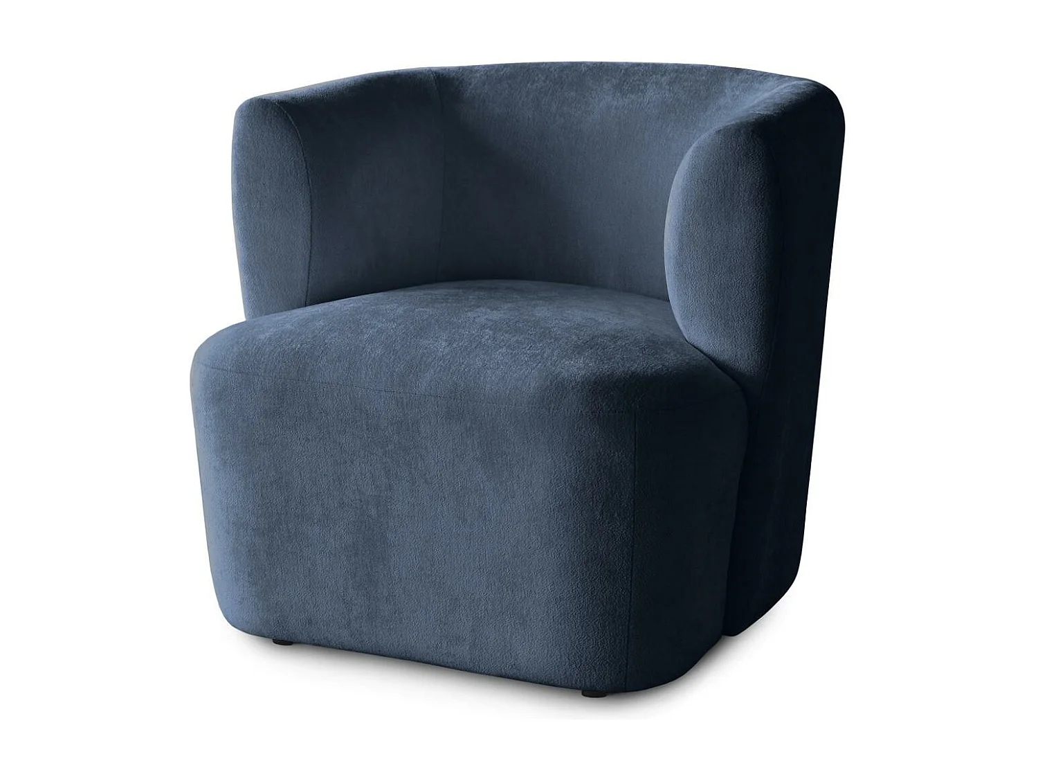 FAUTEUIL Nori bleu foncé velours