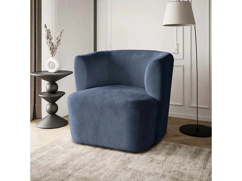 FAUTEUIL Nori donkerblauw fluweel