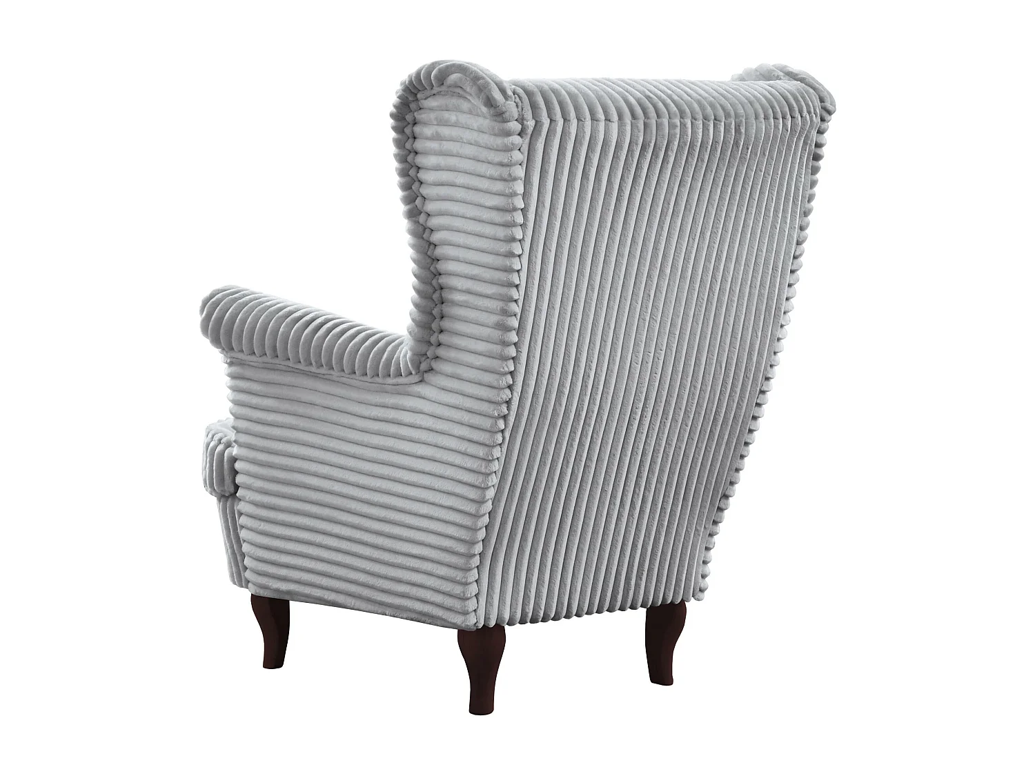 RELAXSESSEL Felix Grau mit Wenge Beinen Cordstoff