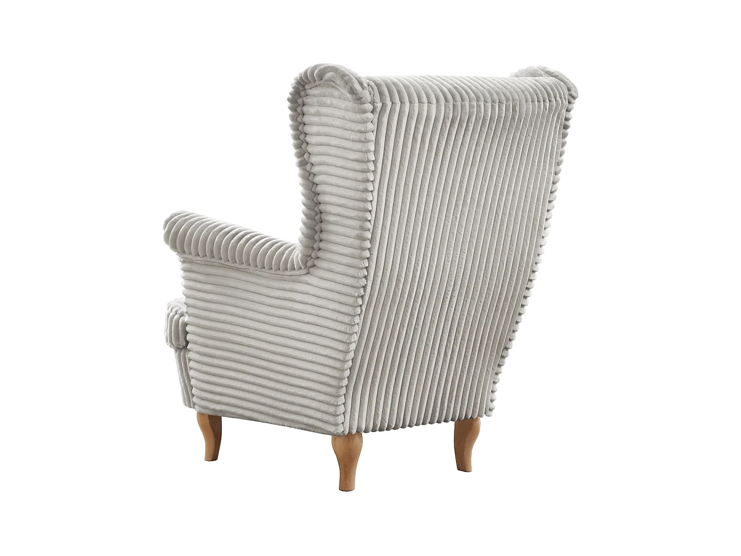 RELAXSESSEL Felix Hellbeige mit Buchenbeinen Cordstoff