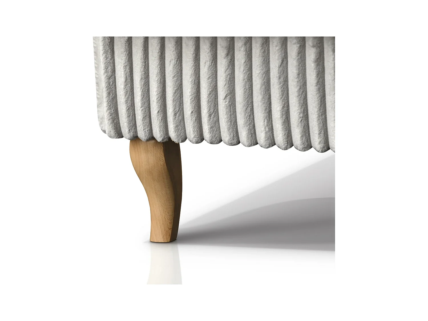 RELAXSESSEL Felix Hellbeige mit Buchenbeinen Cordstoff