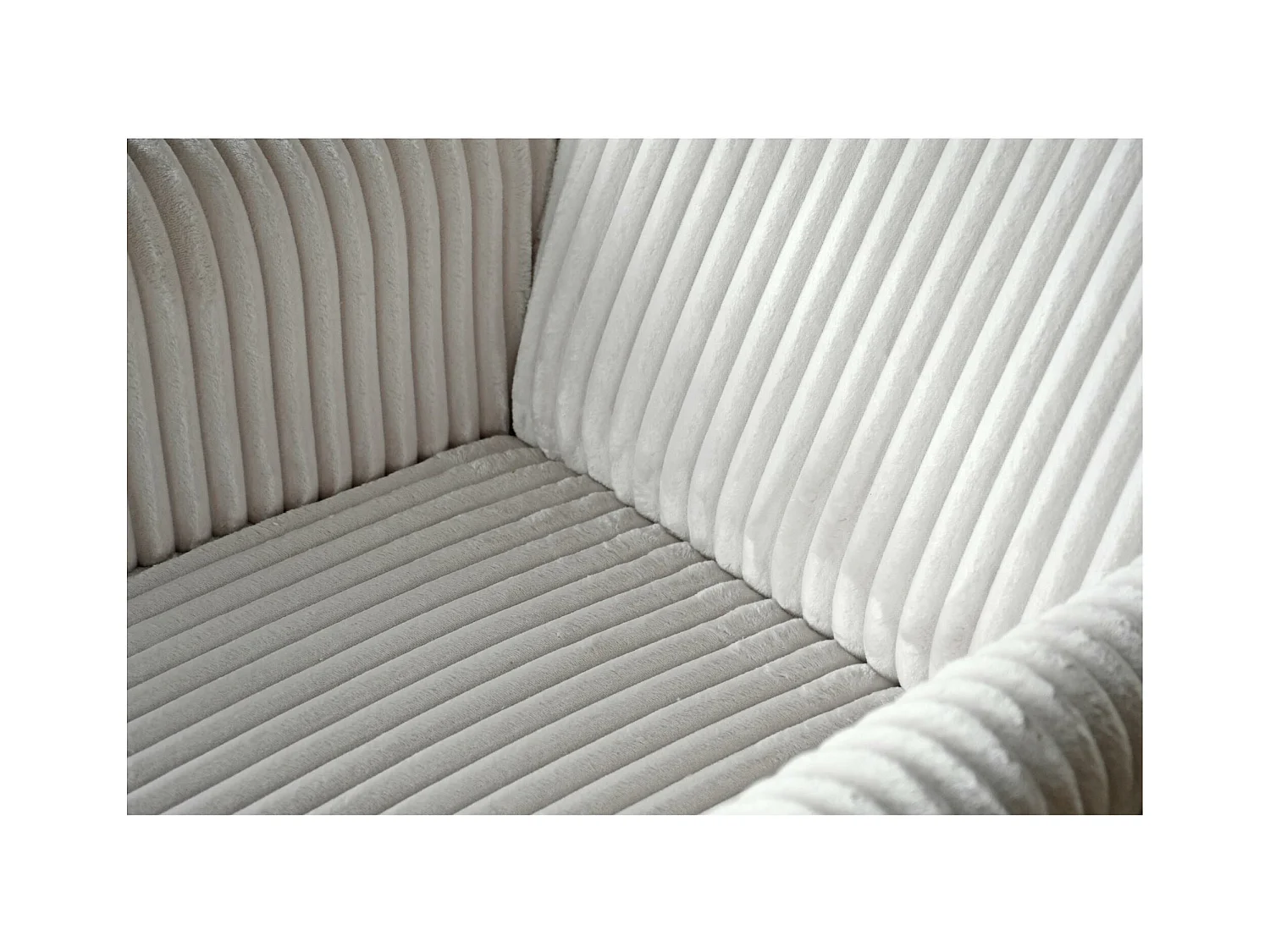 RELAXSESSEL Felix Hellbeige mit Buchenbeinen Cordstoff