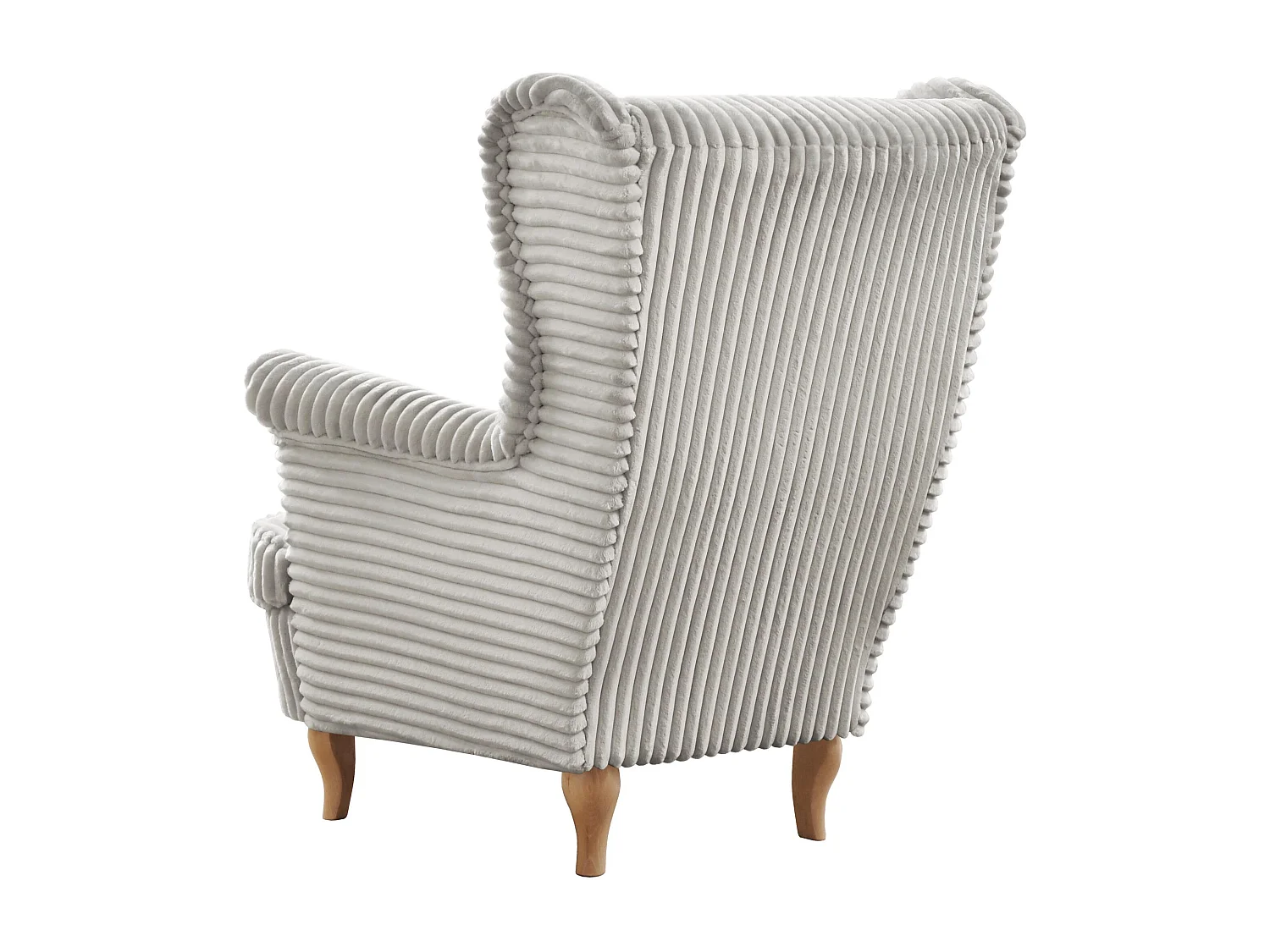 RELAXSESSEL Felix Hellbeige mit Buchenbeinen Cordstoff