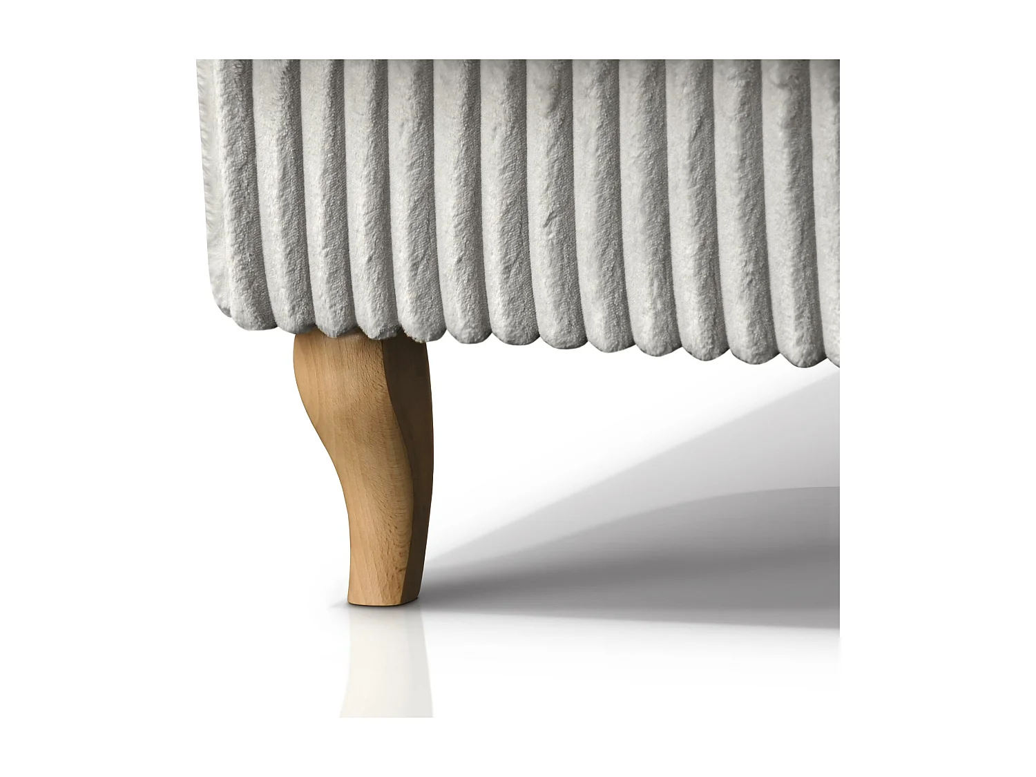 RELAXSESSEL Felix Hellbeige mit Buchenbeinen Cordstoff