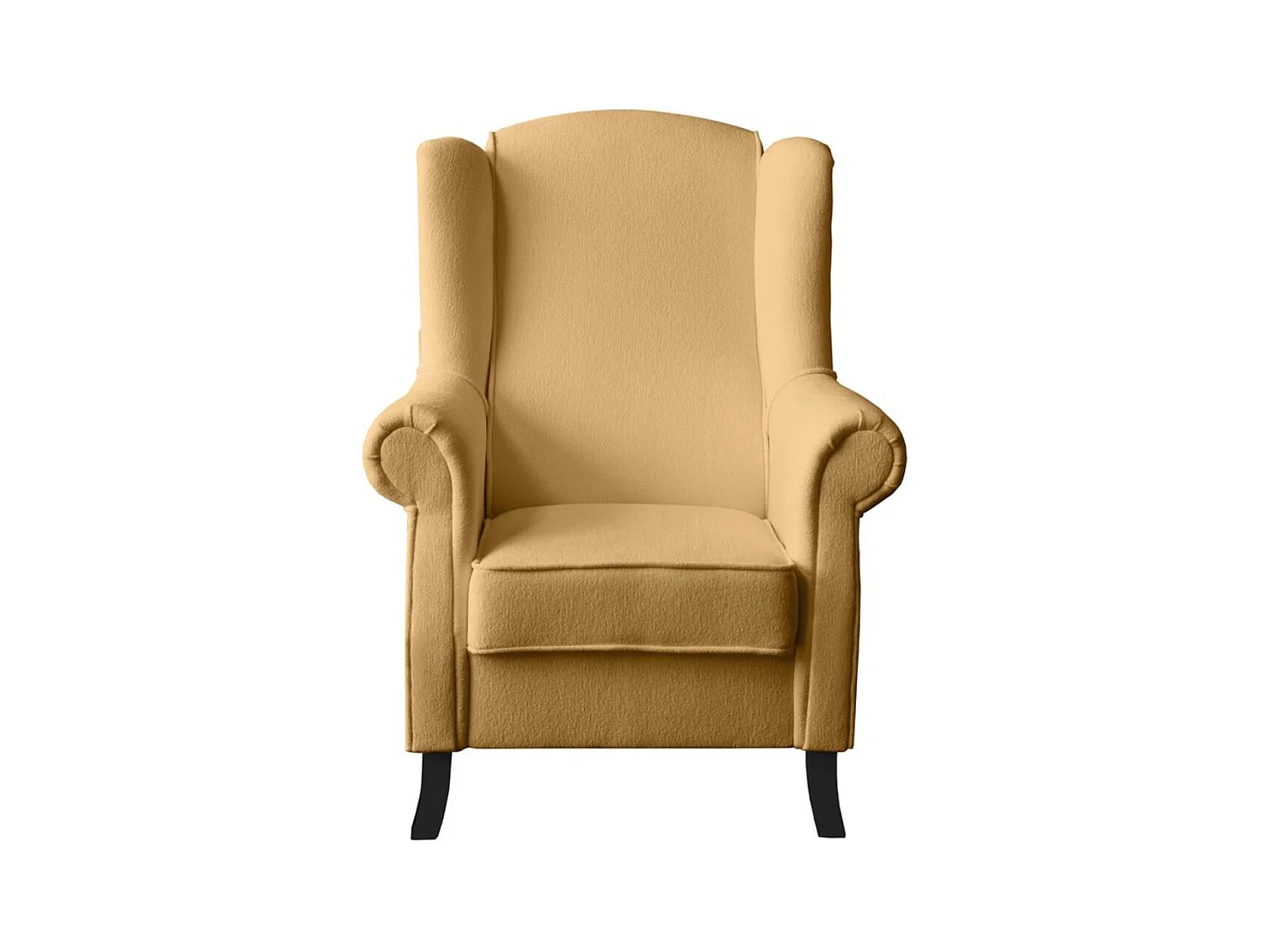 OORFAUTEUIL Leonardo geel bouclé-stof