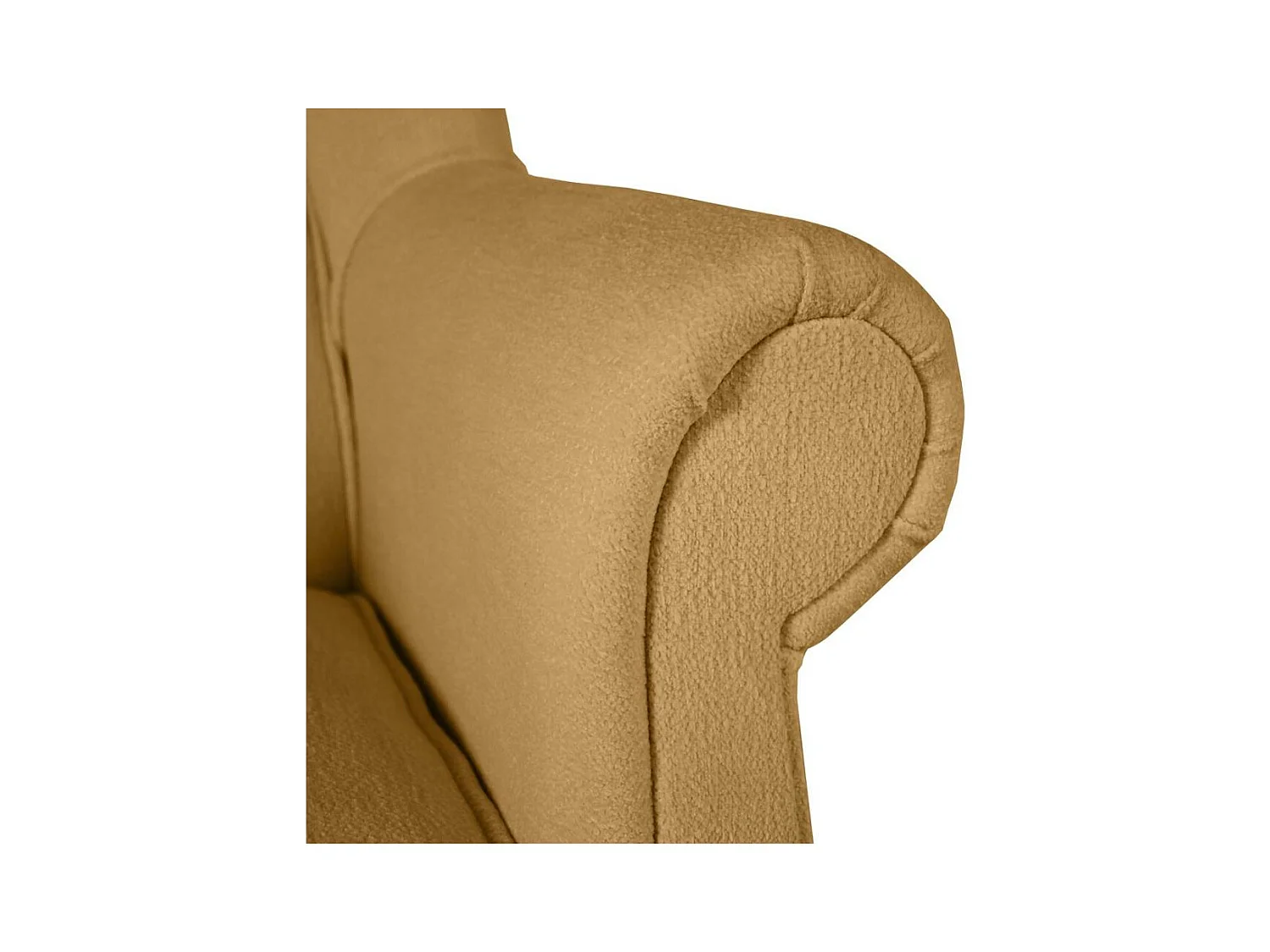 OORFAUTEUIL Leonardo geel bouclé-stof