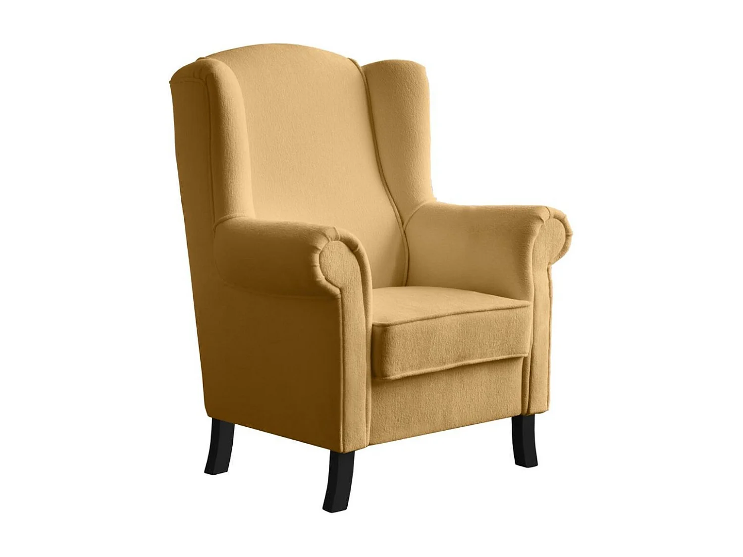 OORFAUTEUIL Leonardo geel bouclé-stof