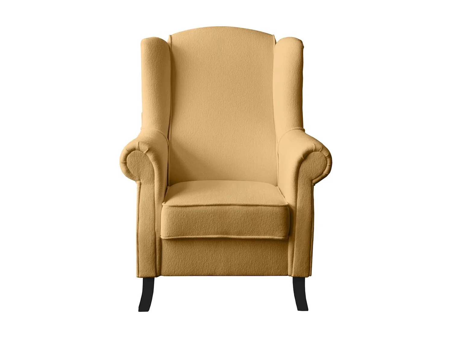 OORFAUTEUIL Leonardo geel bouclé-stof