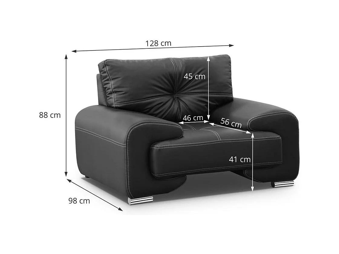 FAUTEUIL RELAX Omega noir