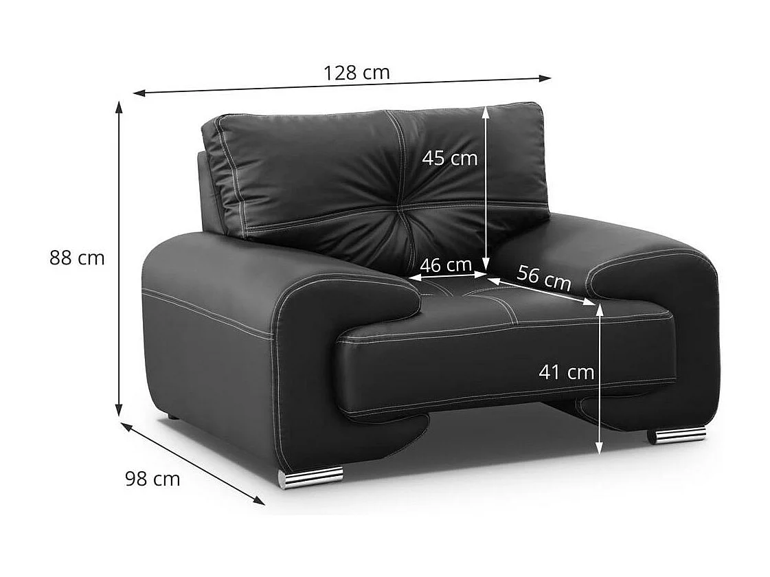 FAUTEUIL RELAX Omega noir