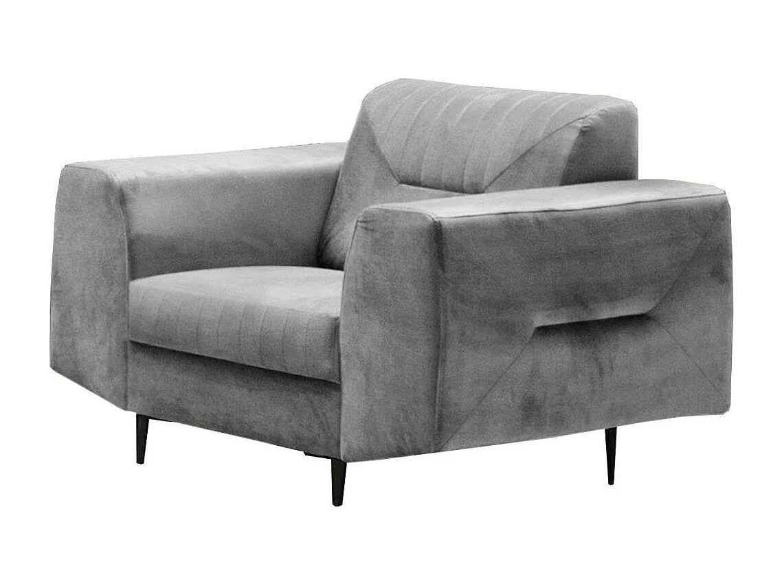 RELAXFAUTEUIL Venezia lichtgrijs met zwarte poten