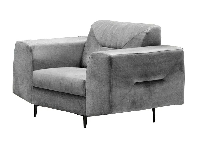 RELAXFAUTEUIL Venezia lichtgrijs met zwarte poten