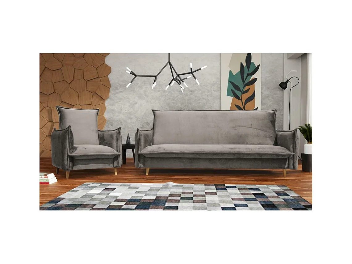 RELAXSESSEL Pillow beige mit Buchenbeinen