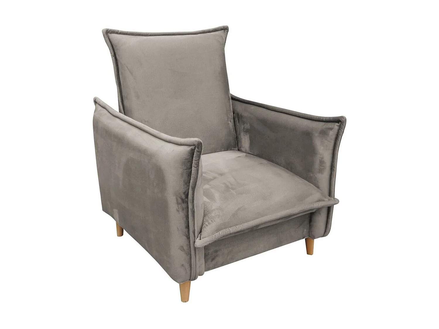 FAUTEUIL RELAX Pillow beige avec pieds en hêtre