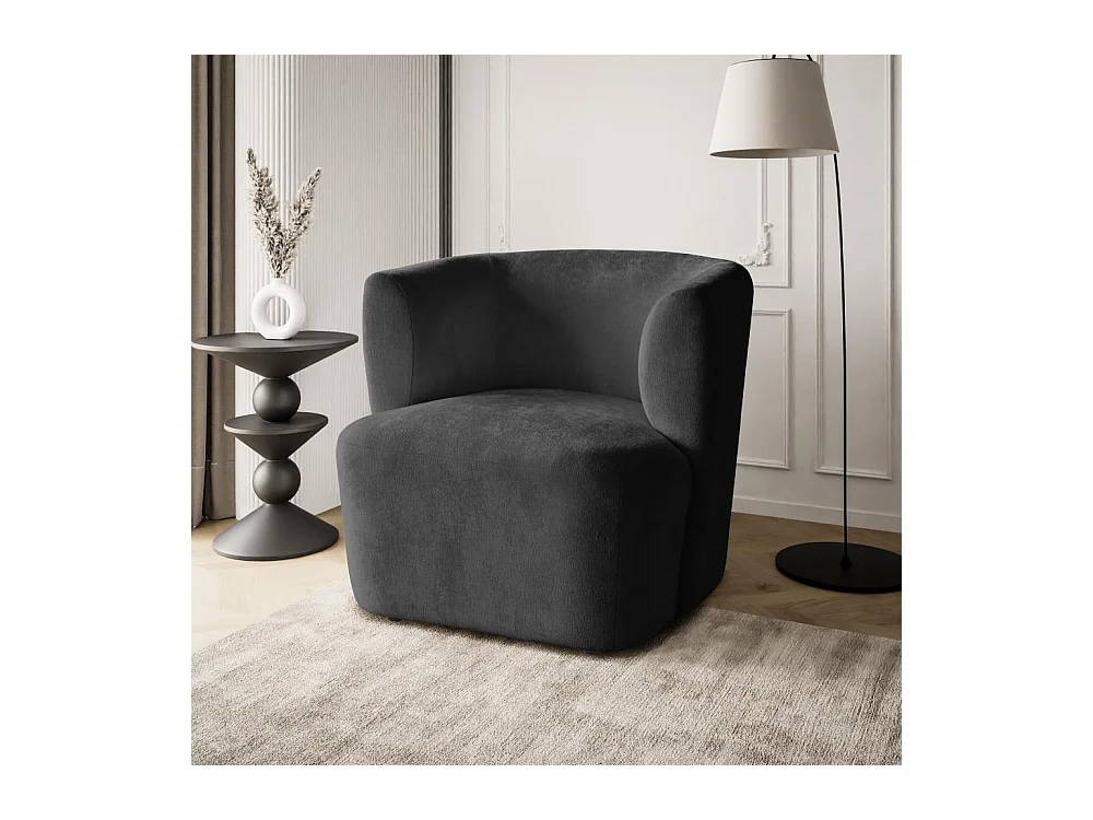 FAUTEUIL Nori noir velours