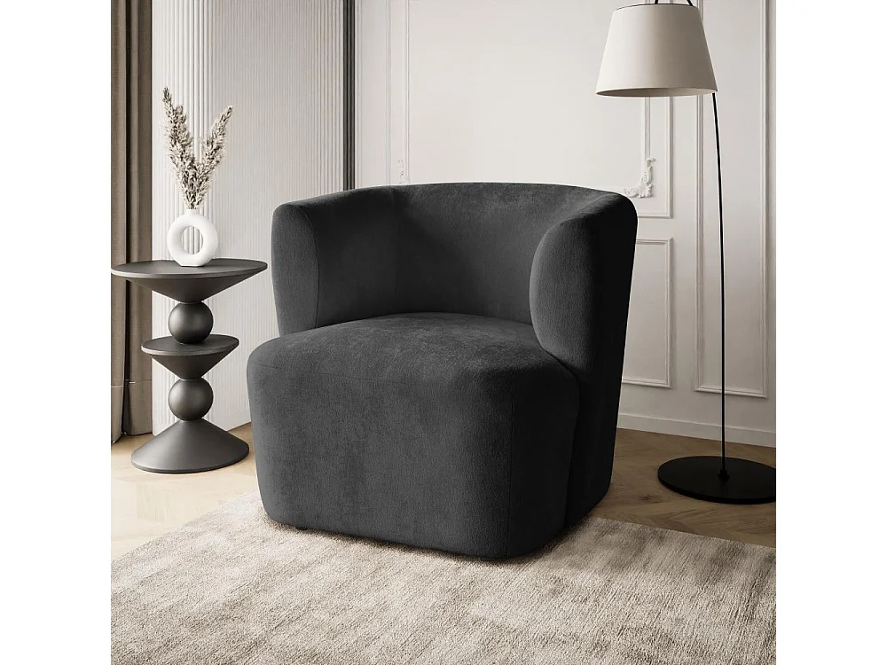 FAUTEUIL Nori noir velours
