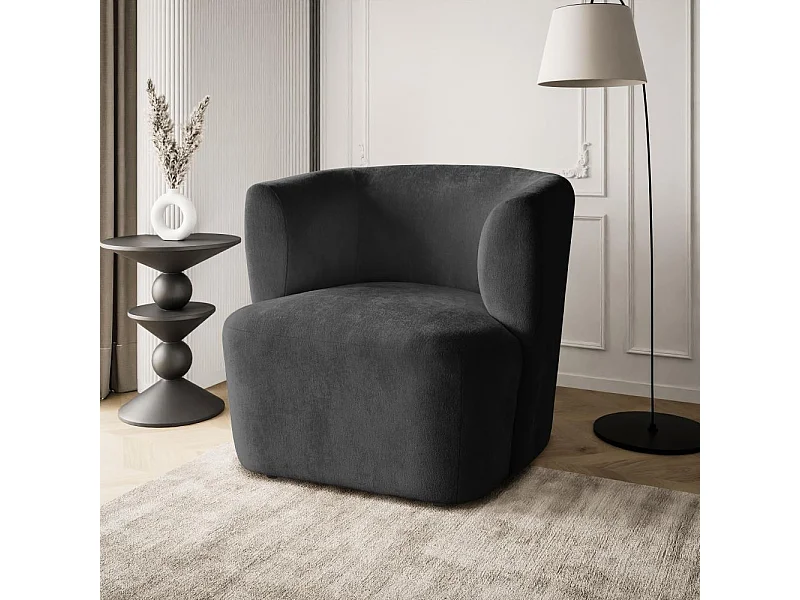 SESSEL Nori schwarz velour