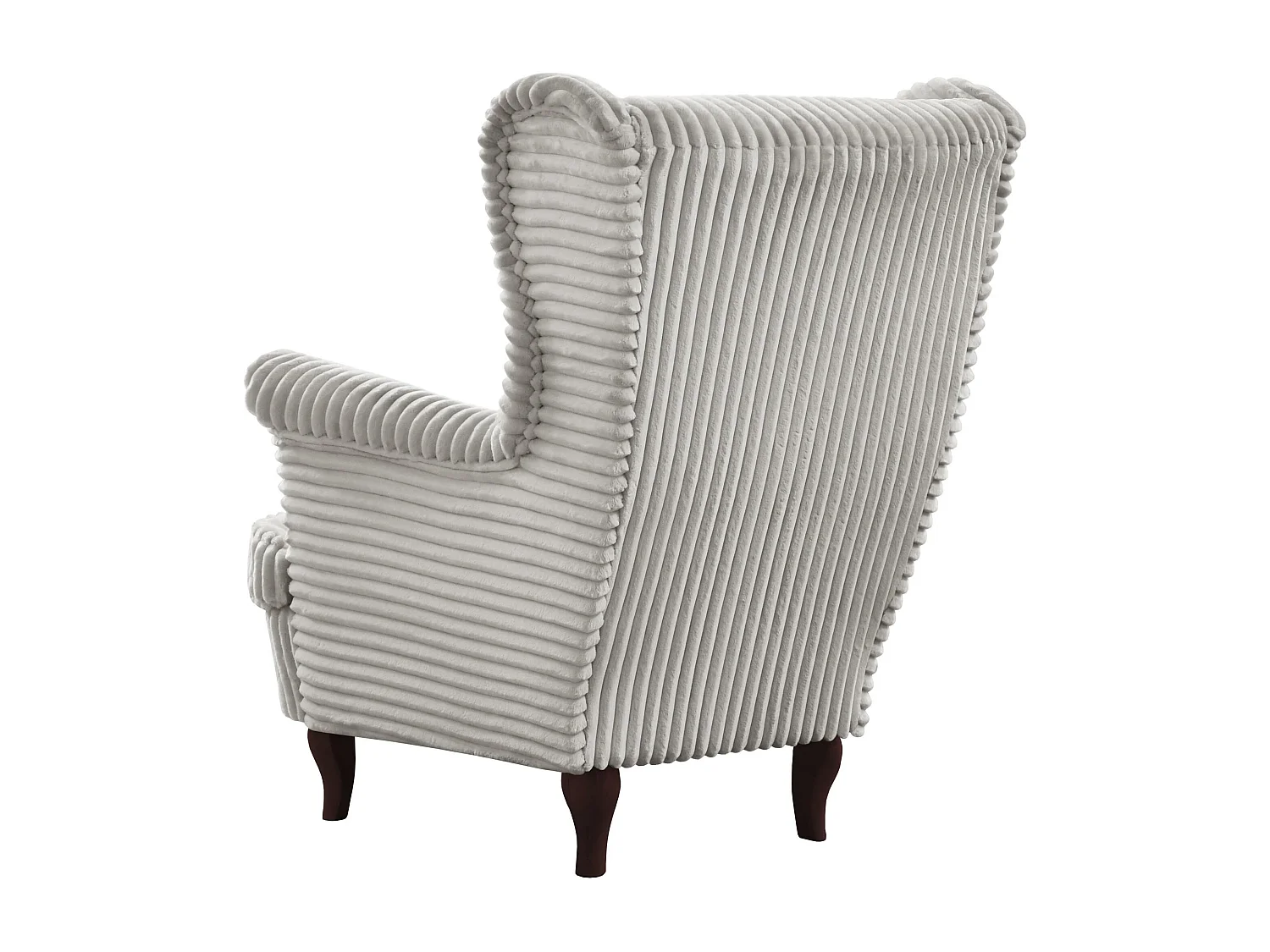 RELAXSESSEL Felix Hellgrau mit Wenge Beinen Cordstoff