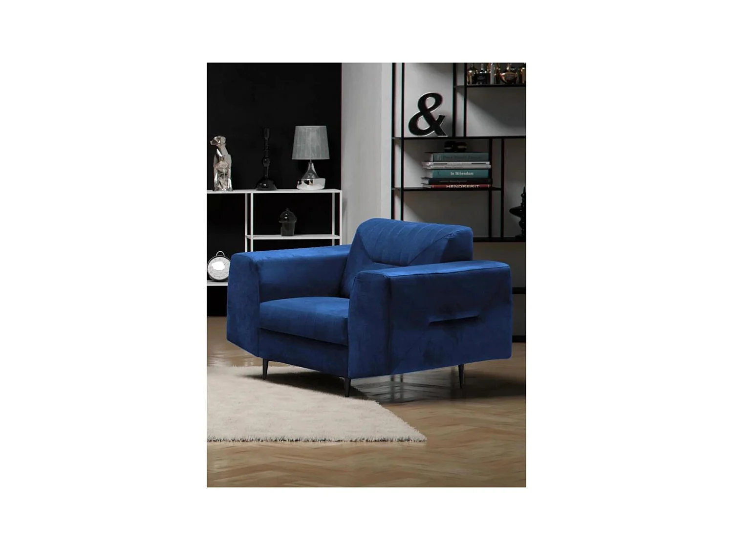 RELAXSESSEL Venezia dunkelblau mit schwarzen Beinen